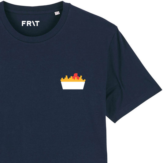 T-shirt | Friet met ketchup | Marineblauw